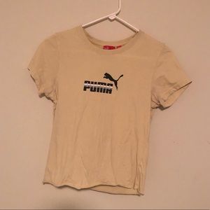 Yellow Crop Top Puma Shirt